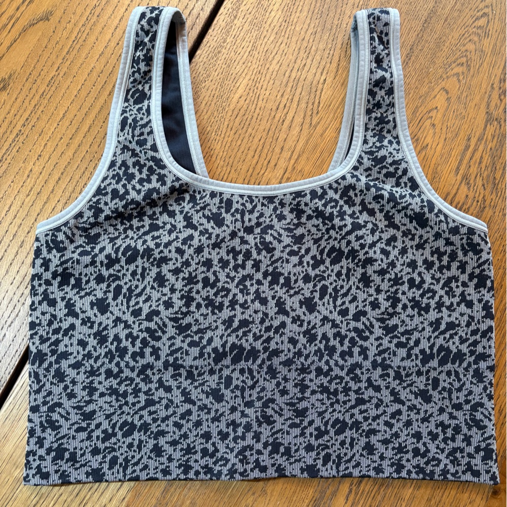 Athleta Aurora Gray Patterned Women's Sports Bra